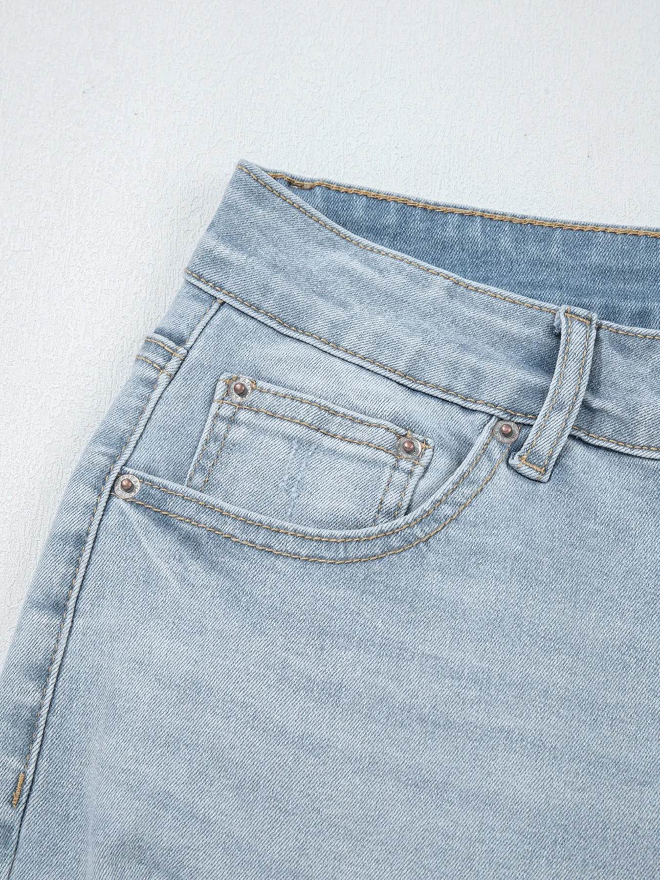 Mid Rise Ankle-Length Distressed Skinny Jeans Trendsi 5a19788c2c6a4a61a1f5062903f348d5-Max-Origin