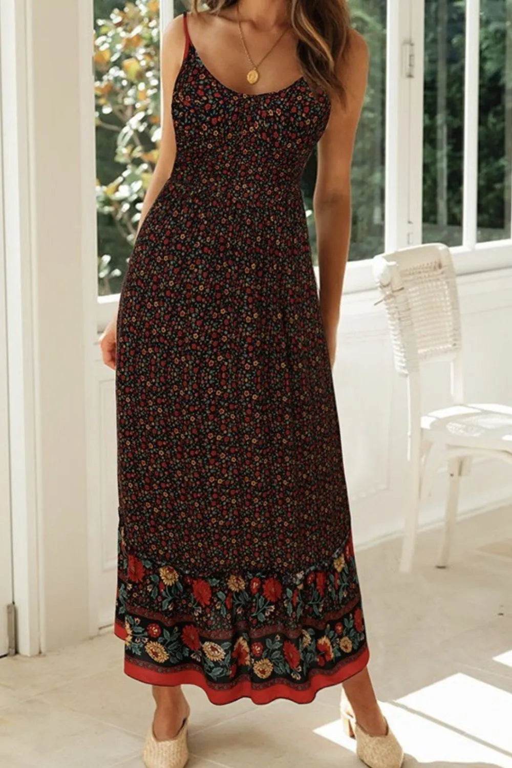Printed Maxi Cami Dress Black Trendsi 5a26422d-0744-48b1-9a38-7c1238b7a6b6-Max-Origin