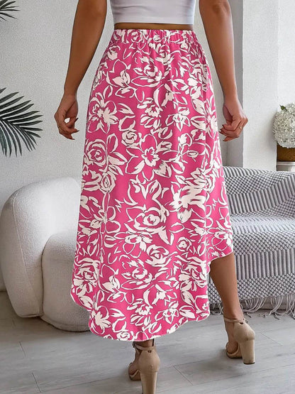 High-Low Printed High Waist Skirt Fuchsia Pink Trendsi 5a6942f0-7383-45b7-8fa6-3fa9d5acbc58-Max