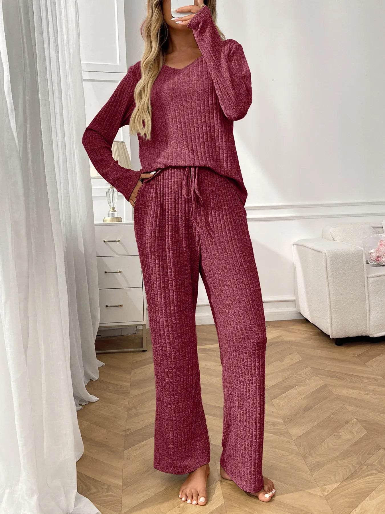 Ribbed Long Sleeve Top and Pants Lounge Set Trendsi 5aab175683d74042a8532093181f8654-Max-Origin