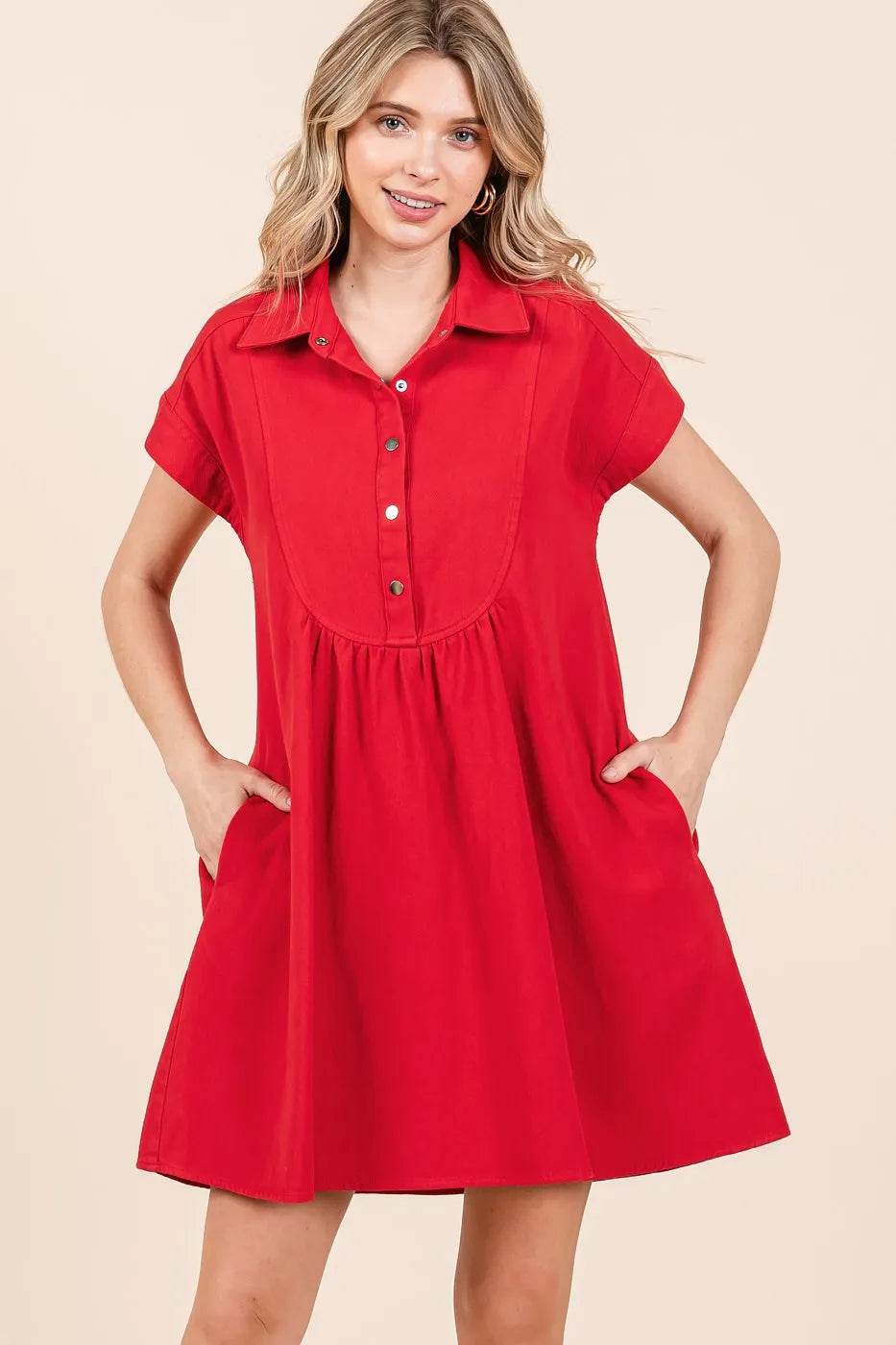 Mittoshop Twill Short Sleeve Collared Mini Dress Trendsi 5abfc9f7fa0345d6b95a155501caa99e-Max-Origin