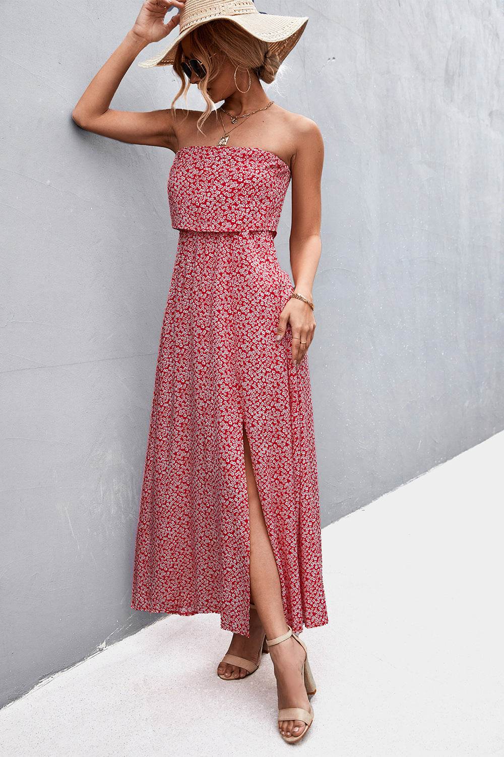 Strapless Split Maxi Dress Trendsi 5b6d5bcd8fb44e5a8a25607b033b45a8-Max
