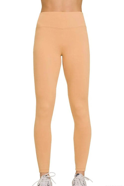 Zenana Microfiber Waistband Leggings DK BRUSH Trendsi 5b77bf5f-b356-4940-be43-8ad60914ed80-Max-Origin
