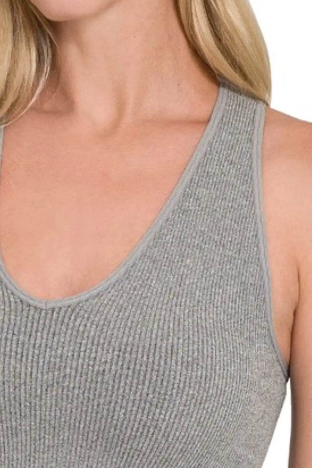 Zenana Seamless Ribbed Cropped Racerback Tank Top Trendsi 5b9869cd-8f07-4314-a781-77d07f066d6c-Max-Origin