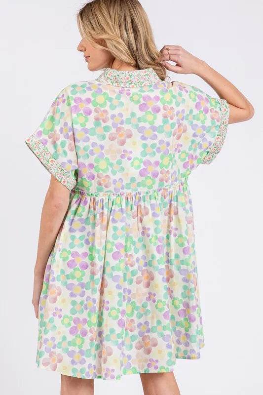 SAGE+FIG Floral Babydoll Short Sleeves Dress Trendsi 5bcd609f-95e3-45cb-8ebd-182055f1afd7-Max