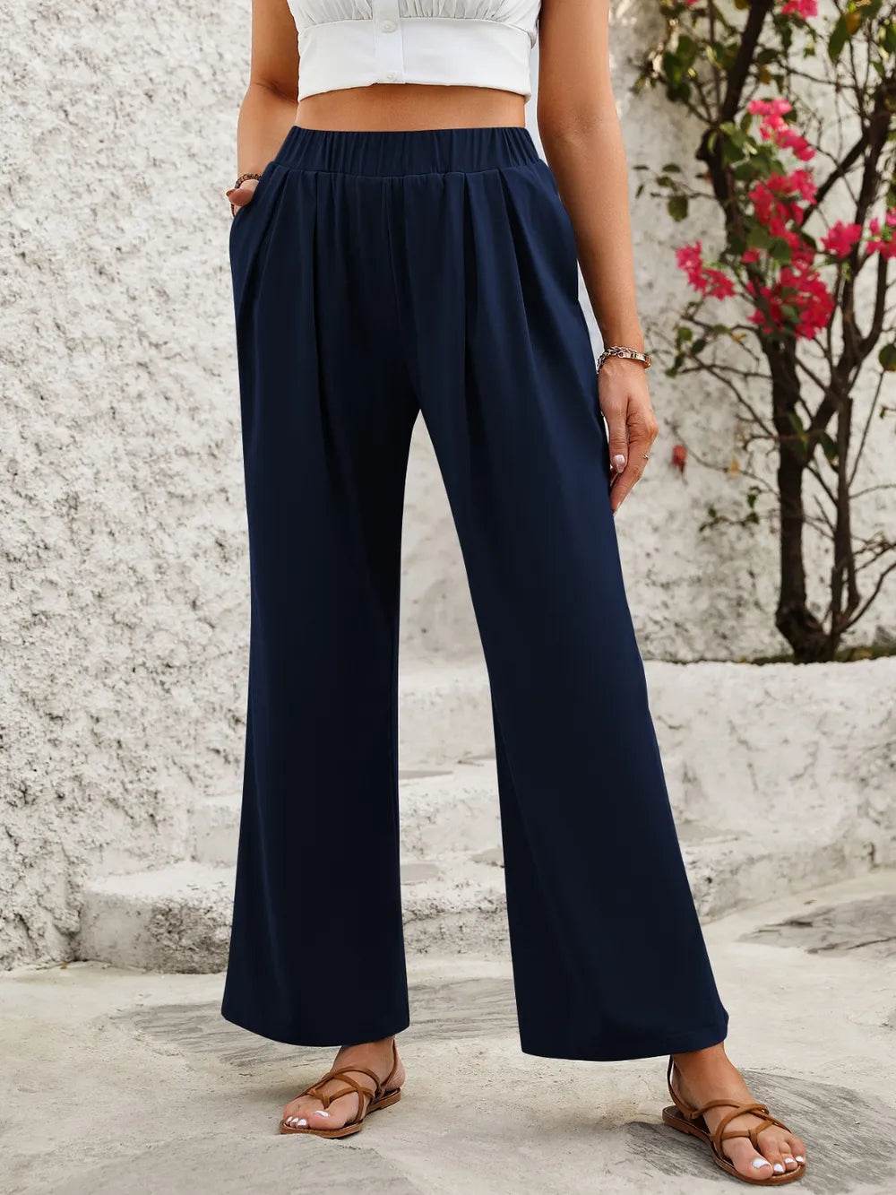 Elastic Waist Wide Leg Pants Trendsi 5bd4d62d-39ed-45f7-9ef2-c12d8181afa1-Max