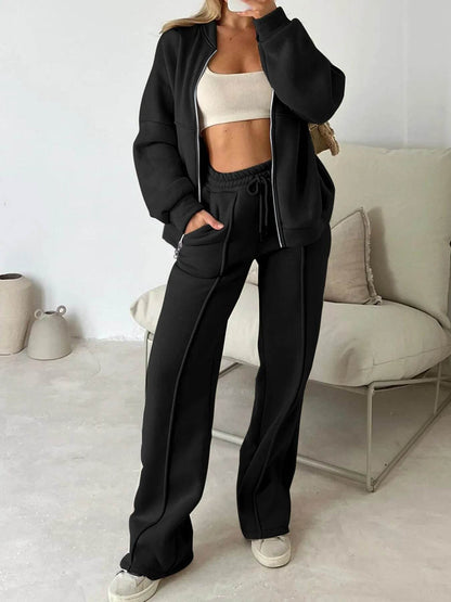 Zipper Up Jacket and Drawstring Pants Set Trendsi 5bdbb74e-9395-440e-b12b-5778a547bb90-Max-Origin