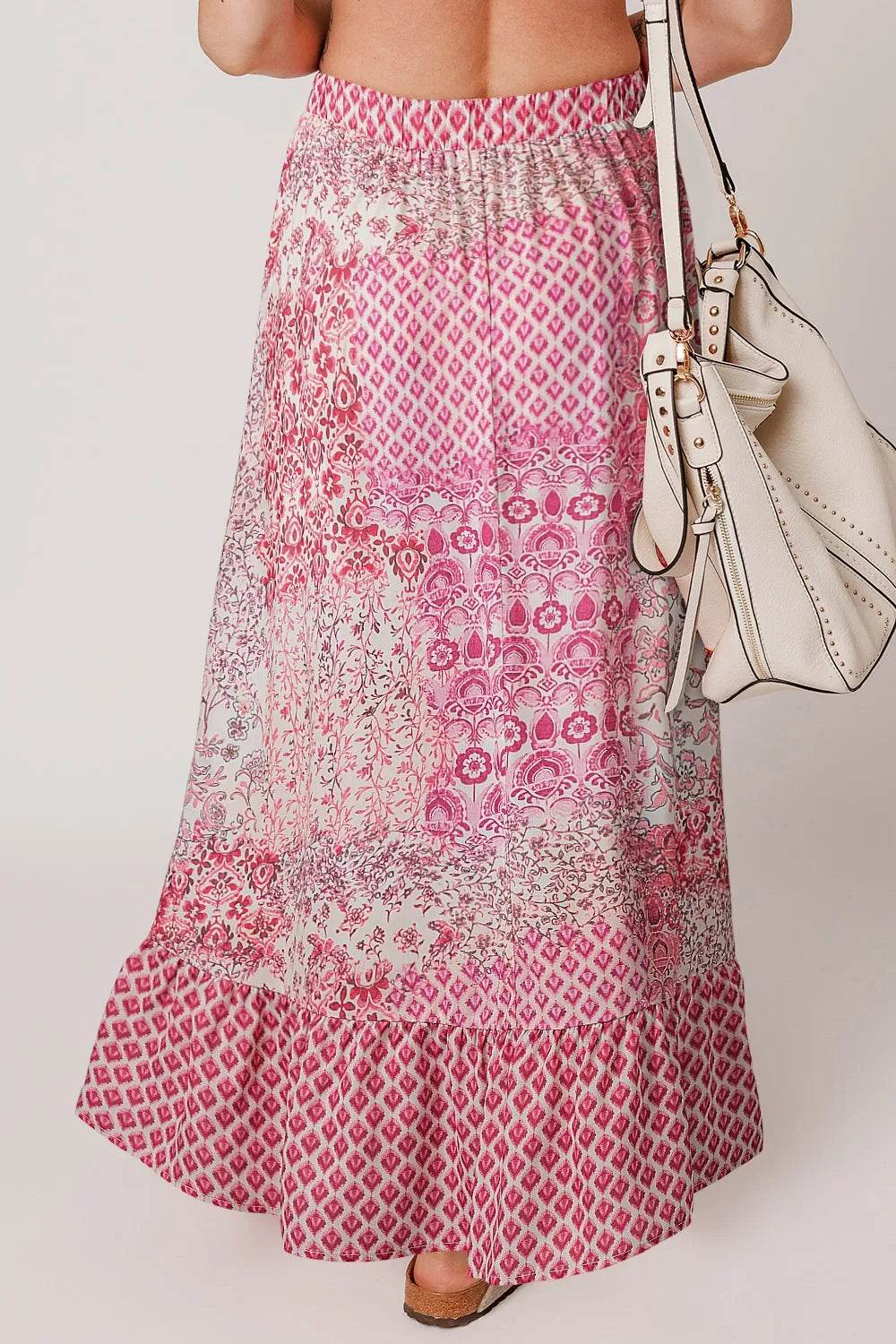 Printed Tassel Drawstring High Waist Maxi Skirt Trendsi 5bf01c48-12e9-43d4-a511-067bd240016b-Max