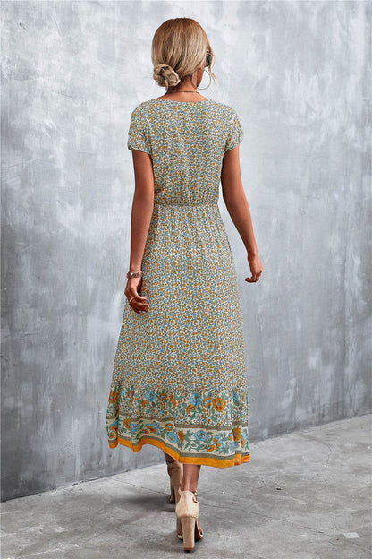 V-Neck Short Sleeve Printed Maxi Dress Trendsi 5c2b8cce10134817ac86eab3d0948724-Max