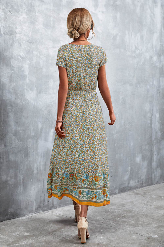 V-Neck Short Sleeve Printed Maxi Dress Trendsi 5c2b8cce10134817ac86eab3d0948724-Max