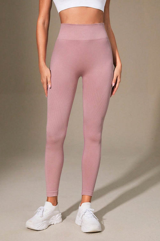 Wide Waistband Sports Leggings Dusty Pink Trendsi 5c31fa88367248f5a0b5f85e6941c20f-Max