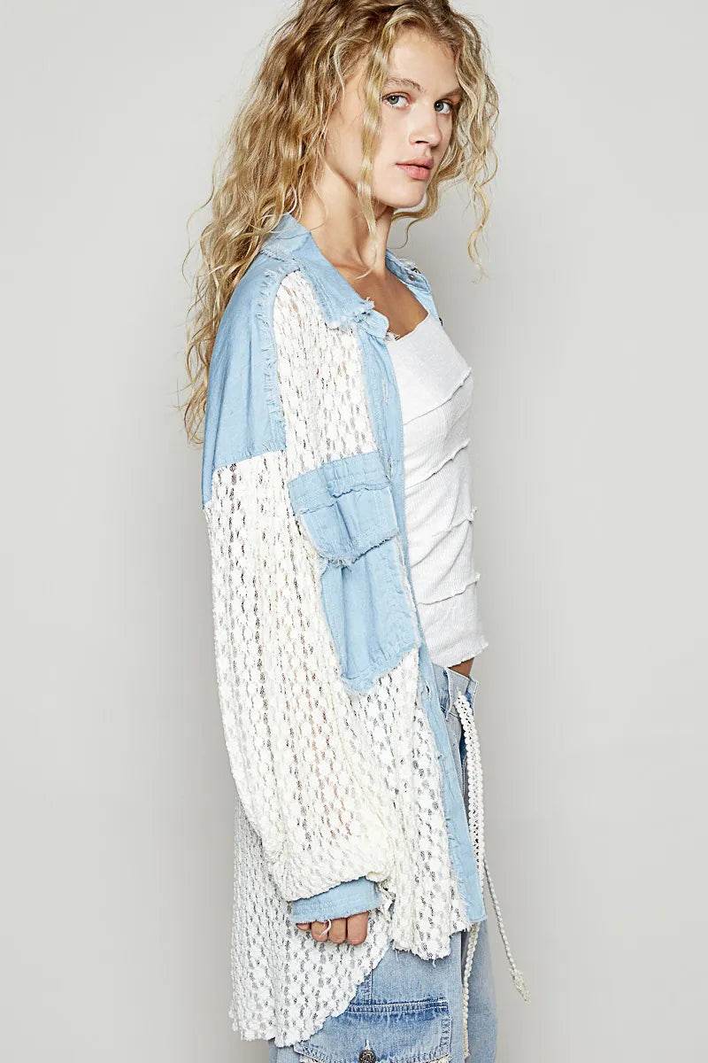 POL High-Low Denim Patchwork Lace Shirt Trendsi 5d68f202-dd56-4eae-9881-520418326861-Max-Origin