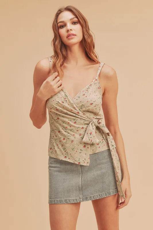 Aemi + Co Ditsy Floral Surplice Adjustable Straps Cami Trendsi 5d745f4a-9942-4623-9a9d-d3dba1fdbfa6-Max