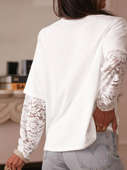 Lace Long Sleeve Insert Drop Shoulder Tee Trendsi 5da0860b7e2d4bf48790961ecc98530c-Max-Origin