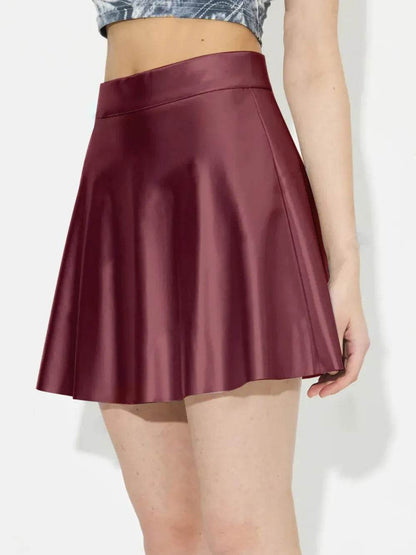 Ruched Mini Skirt with Zipper Trendsi 5dac8e38-3f12-4c34-b04d-7ed697fab977-Max