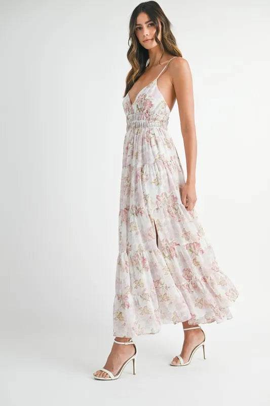 MABLE Floral Print Tiered Cami Maxi Dress Trendsi 5dac8f8fdfef431f835dc2fe02c38940-Max-Origin
