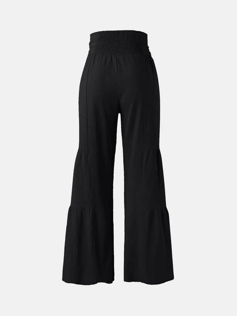 Tied Ruched Wide Leg Pants Black Trendsi 5df6f416-ee72-4c18-848d-10a9027aa69d-Max