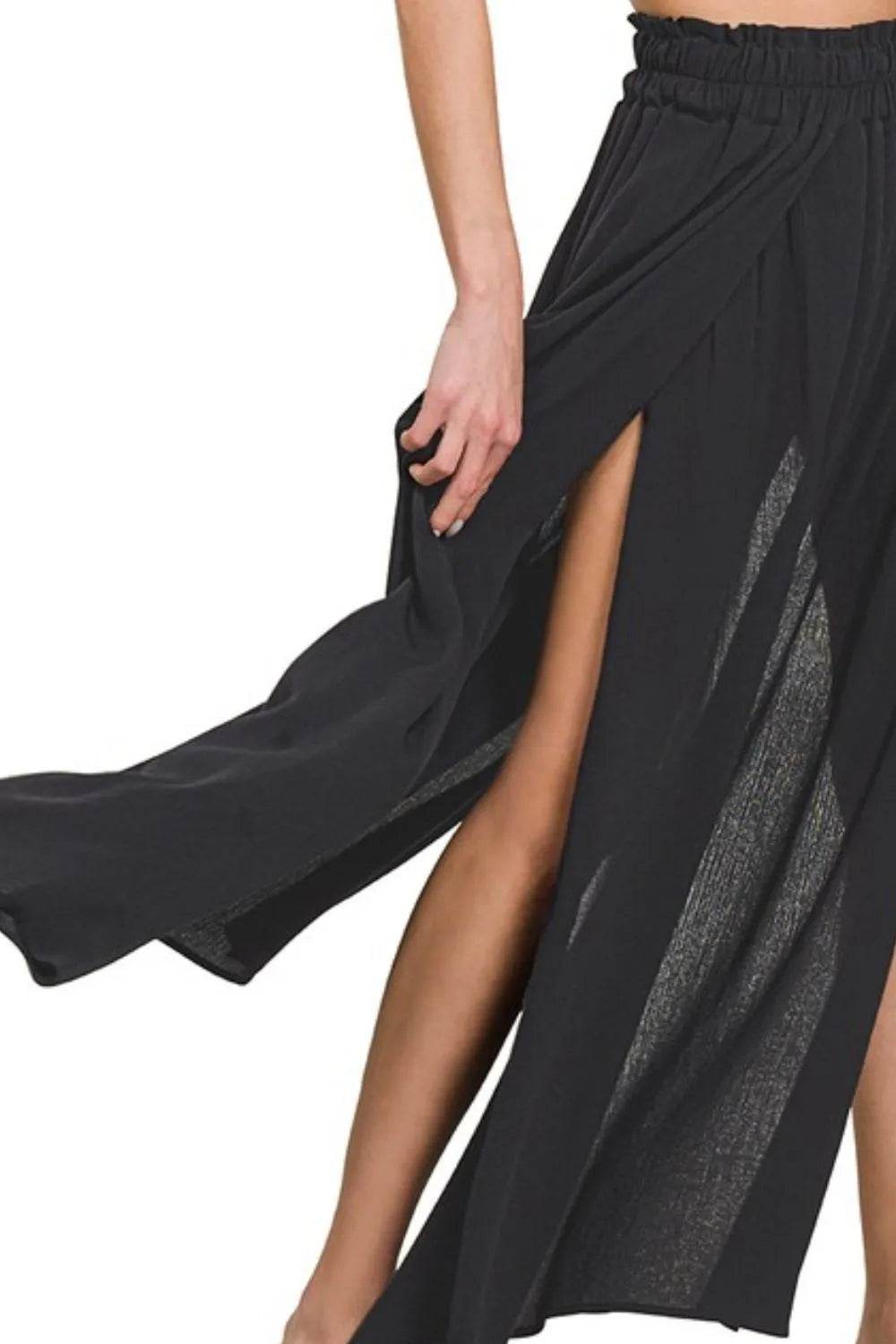 Zenana Woven Crinkle Gauze Long Skirts Trendsi 5e083211-ec23-448f-9a83-497bce5d91b8-Max-Origin