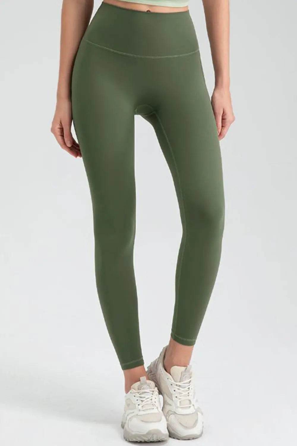 Wide Waistband High Waist Sport Leggings Green Trendsi 5e5eb0e18873497dac6423b0d6b9d386-Max