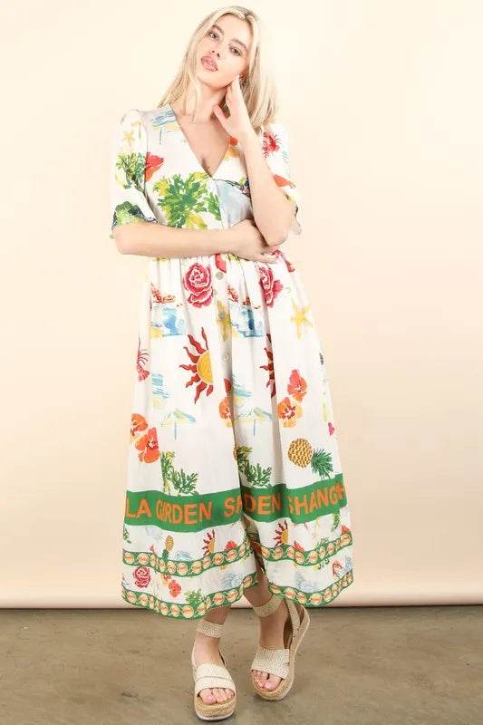 VERY J Button Down Printed Midi Dress Trendsi 5e6b67ef181d410a808fa2f1e0b20684-Max-Origin