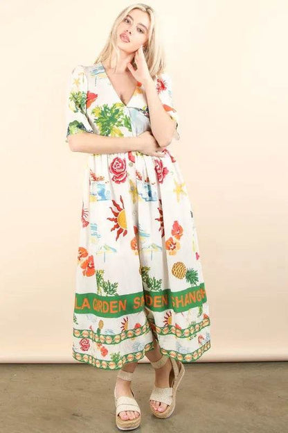 VERY J Button Down Printed Midi Dress Trendsi 5e6b67ef181d410a808fa2f1e0b20684-Max-Origin