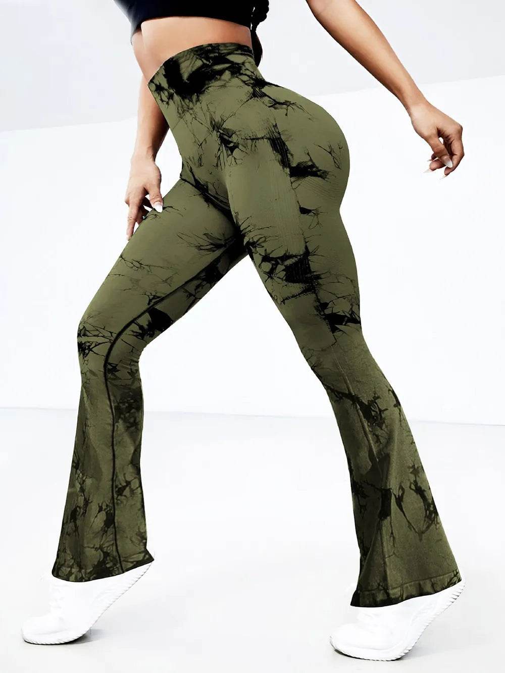 Tie-Dye High Waist Active Leggings Army Green Trendsi 5e84d20f-e12c-420b-bcb6-71bccb6d853d-Max