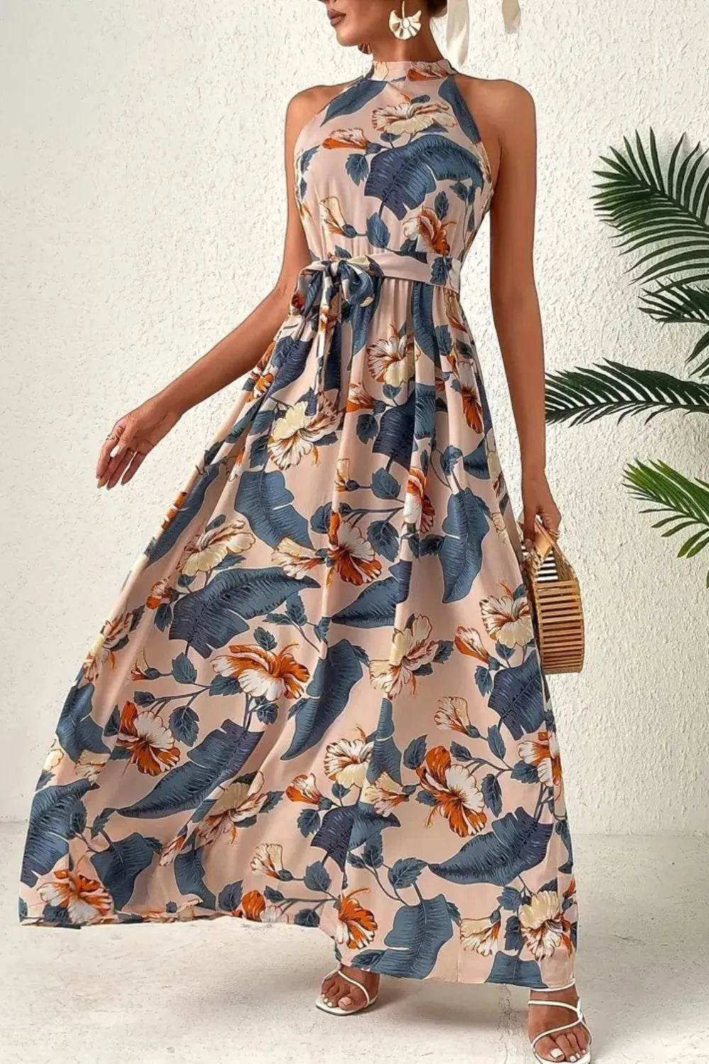 Tied Floral Sleeveless Dress Trendsi 5e91ce87-c68c-476a-b92b-2b4621e96780-Max