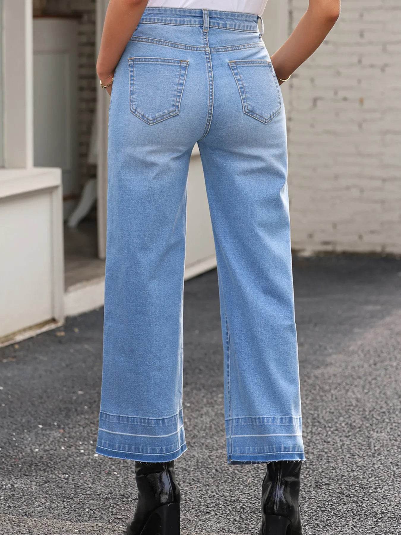 High Waist Wide Leg Washed Jeans Trendsi 5e933333a8644a378502877232427085-Max-Origin