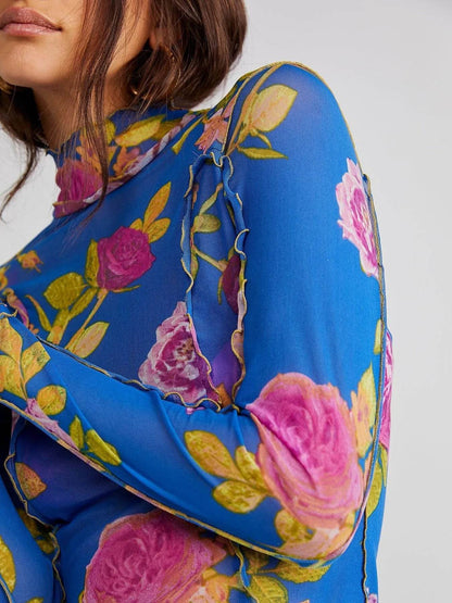 Floral Print Mock Neck Long Sleeve Top Trendsi 5eaf142d-4a5c-4e74-9869-0f1f7788aa81-Max-Origin