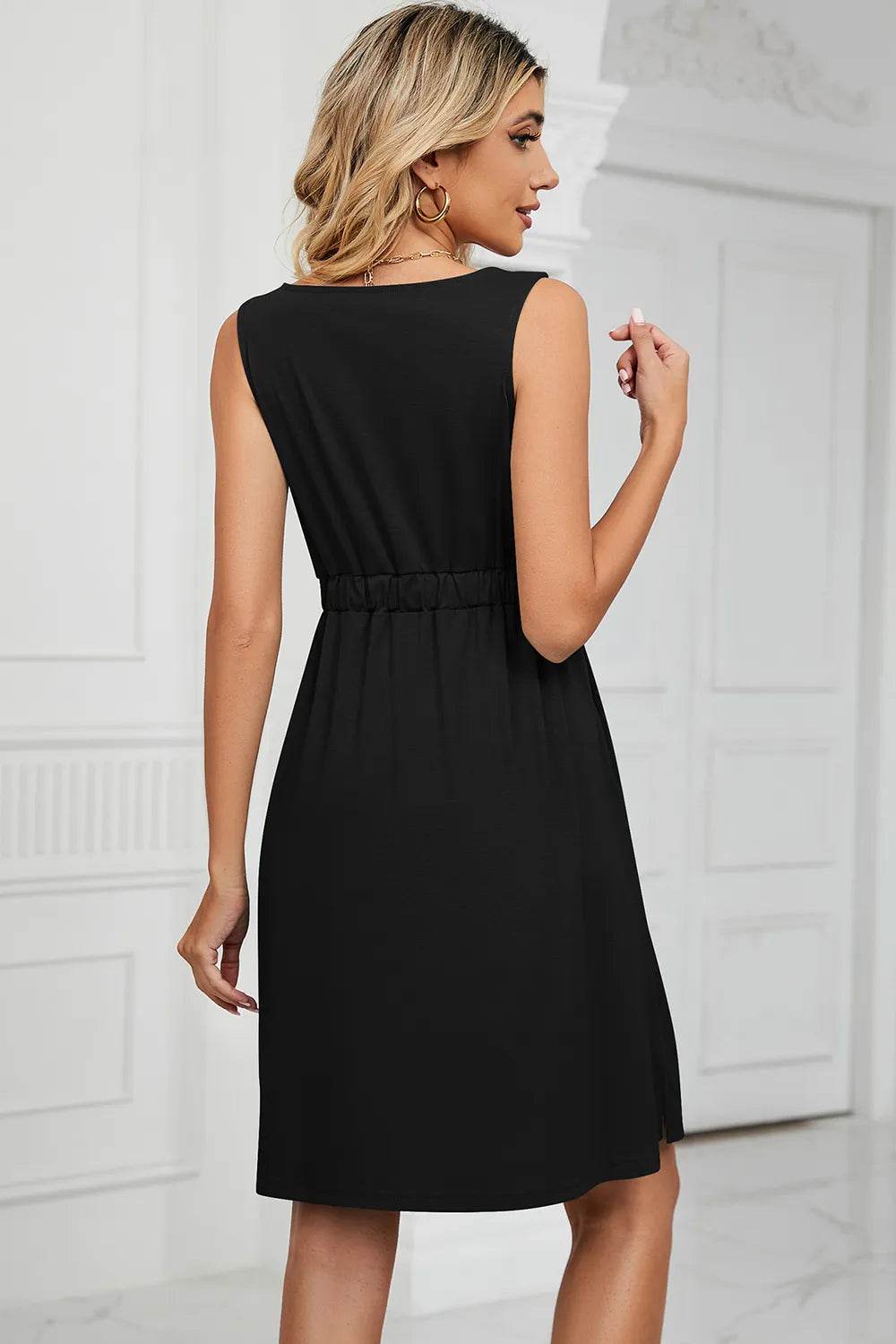 Buttoned Wide Strap Mini Dress Trendsi 5ebd063d-737a-4f90-9e79-ba2b443e620d-Max