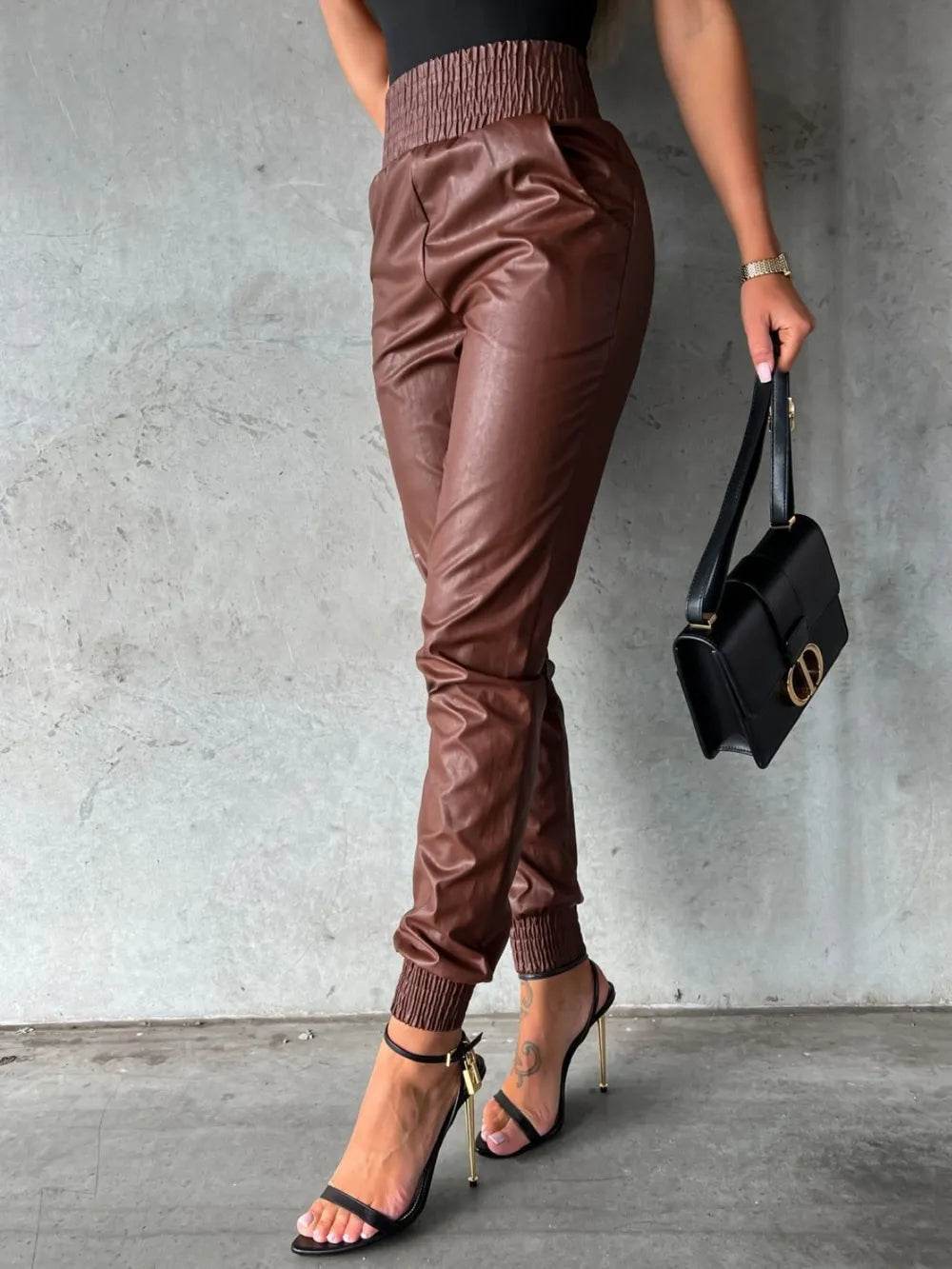 Smocked High Waist Pants with Pockets Trendsi 5eff34f8-fe89-4f3d-a348-1db3f85ff7e2-Max
