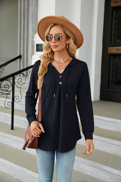 Long Sleeve Hooded Blouse Navy Trendsi 5f2e2b59c01e49bab9bbc887f0412595-Max