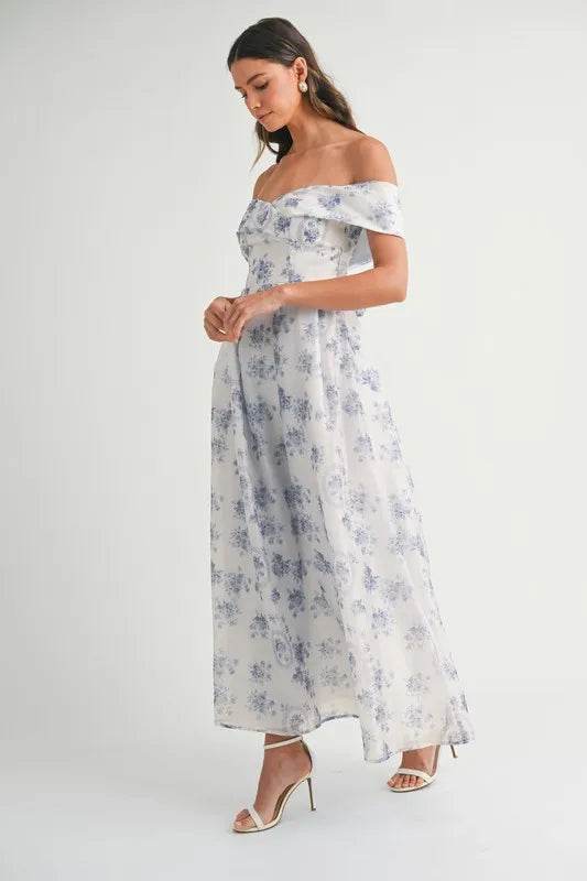 MABLE Floral Printed Off Shoulder Maxi Dress Trendsi 5f2fae5bfdf343d89615634abee65ba2-Max-Origin