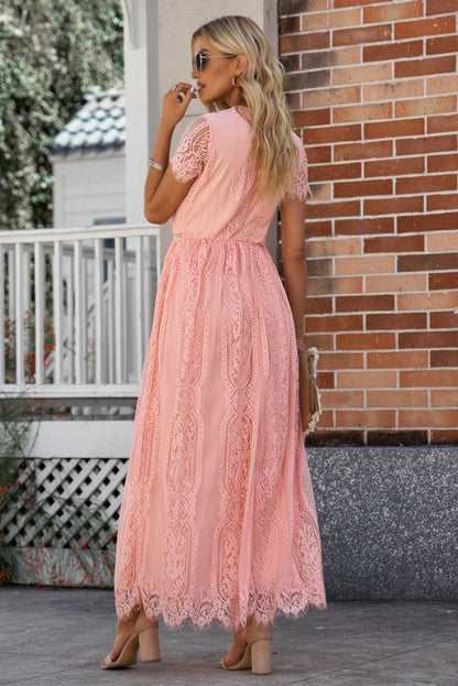 Scalloped Trim Lace Plunge Dress Trendsi 5f52e6875a9e49319e8108e7860565d5-Max