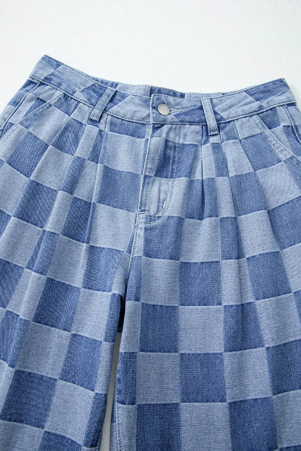Checkered Wide Leg Jeans with Pockets Trendsi 5f7e9ab0-06b5-4c4b-9a0b-81ba4611baca-Max