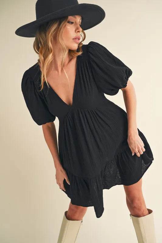 Aemi+Co Tied Back Ruffled Short Sleeve Mini Dress Trendsi 5fac36b570e947c3923d9a6445b88f5b-Max-Origin
