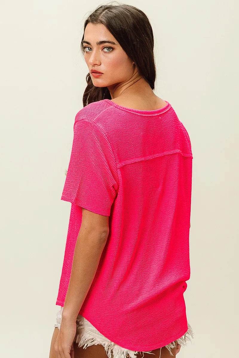 BiBi Waved Rib U Neck Top With Front Pocket Trendsi 6089c70a5dda4948b1606ee75c0b9c7c-Max-Origin