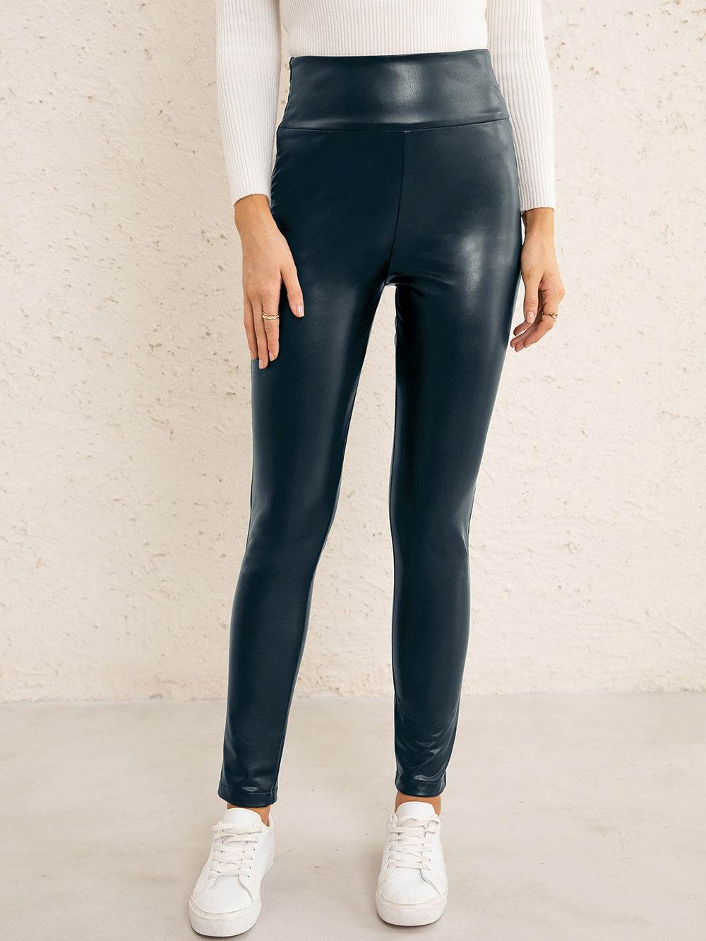 Ivy Lane PU High Waist Straight Pants Trendsi 60dc8c4be24b4eae900d649f2f2d6af9-Max