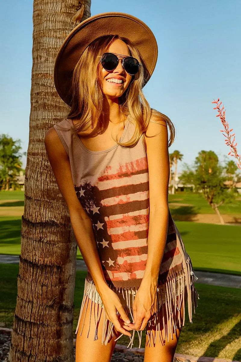 BiBi American Flag Print Knit Sleeveless Top Trendsi 617c5d24df754350bd2e01acb0ba1b78-Max-Origin