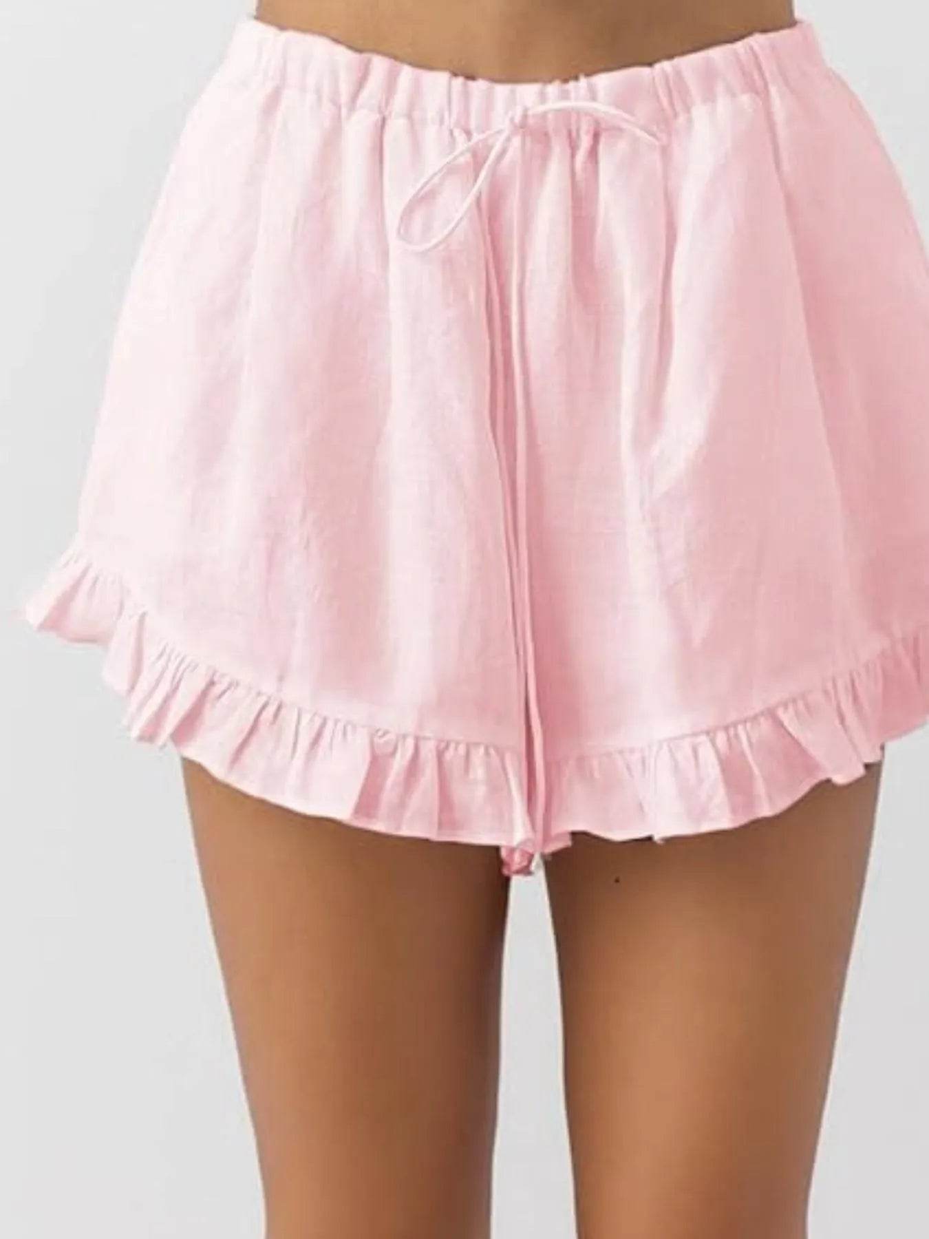 Ruffled V-Neck Top and Shorts Set Trendsi 61868218-7374-4ea0-82df-0268f73f7dd0-Max-Origin