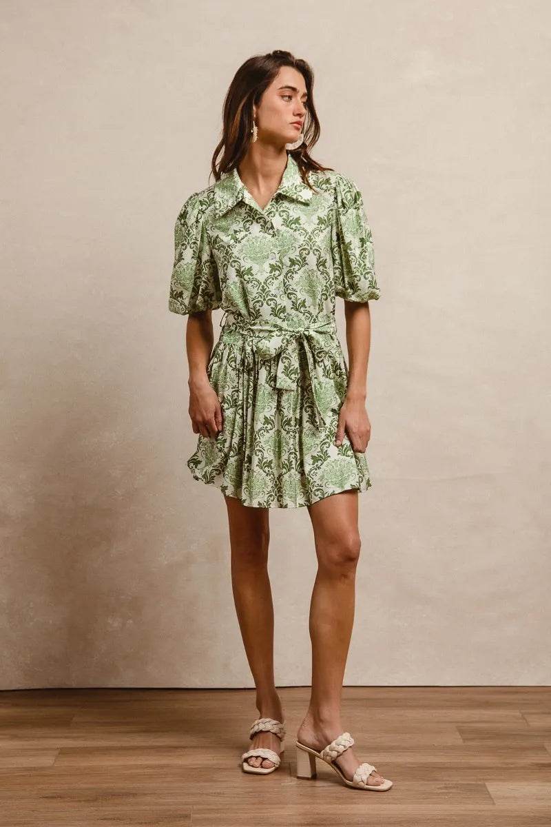 BiBi Tied Floral Short Sleeve Mini Shirt Dress Trendsi 61b5db8fe4cd4b66ac5cd7bcf1fb3057-Max-Origin