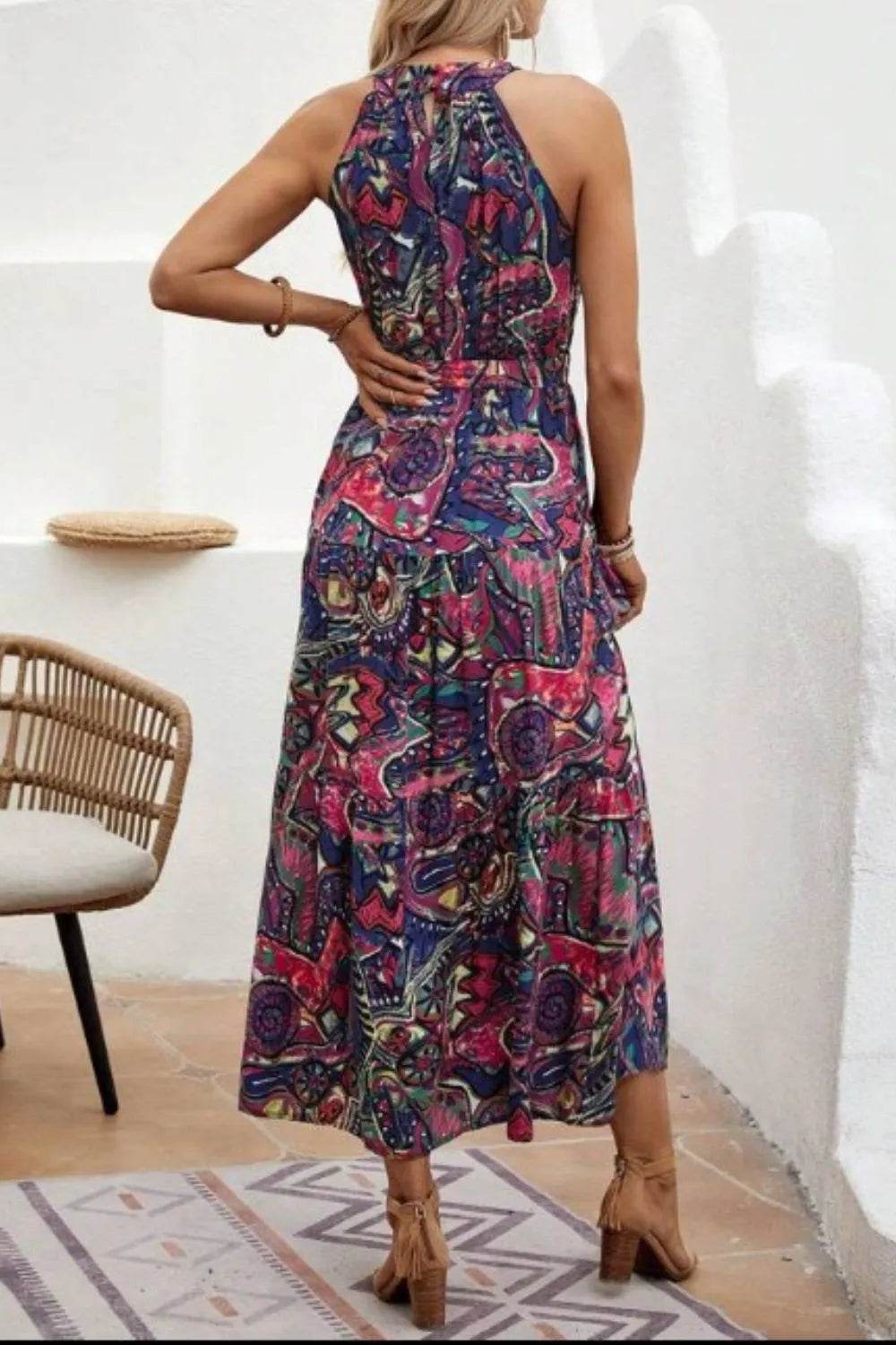Tied Floral Sleeveless Dress Trendsi 61c69cd1-f8a3-416f-ba19-57cb92d24071-Max