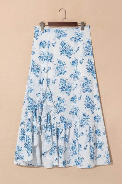 Split Asymmetrical Ruffled Printed Skirt Trendsi 61e7fd3c-58ce-4534-ad2b-c3c1f4479087-Max