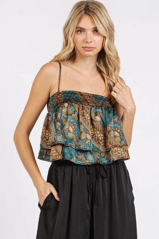 Mittoshop Paisley Patchwork Print Satin Ruffle Crop Cami Trendsi 61f3275c-9dcb-4a9d-bbb9-d666468cb464-Max