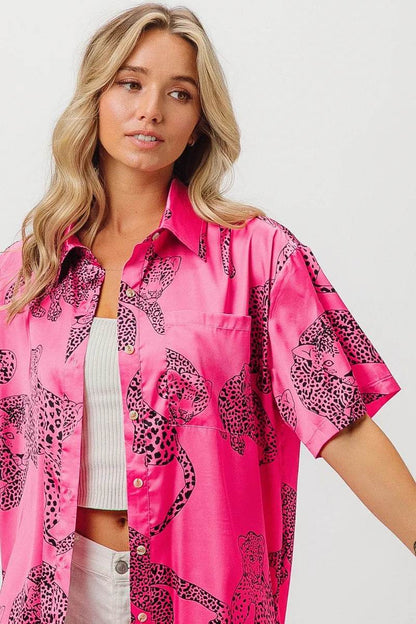 BiBi Leopard Print Short Sleeve Silky Satin Shirt Top Trendsi 61fb3cba2fc24ad6ab1c238fe1e12805-Max-Origin