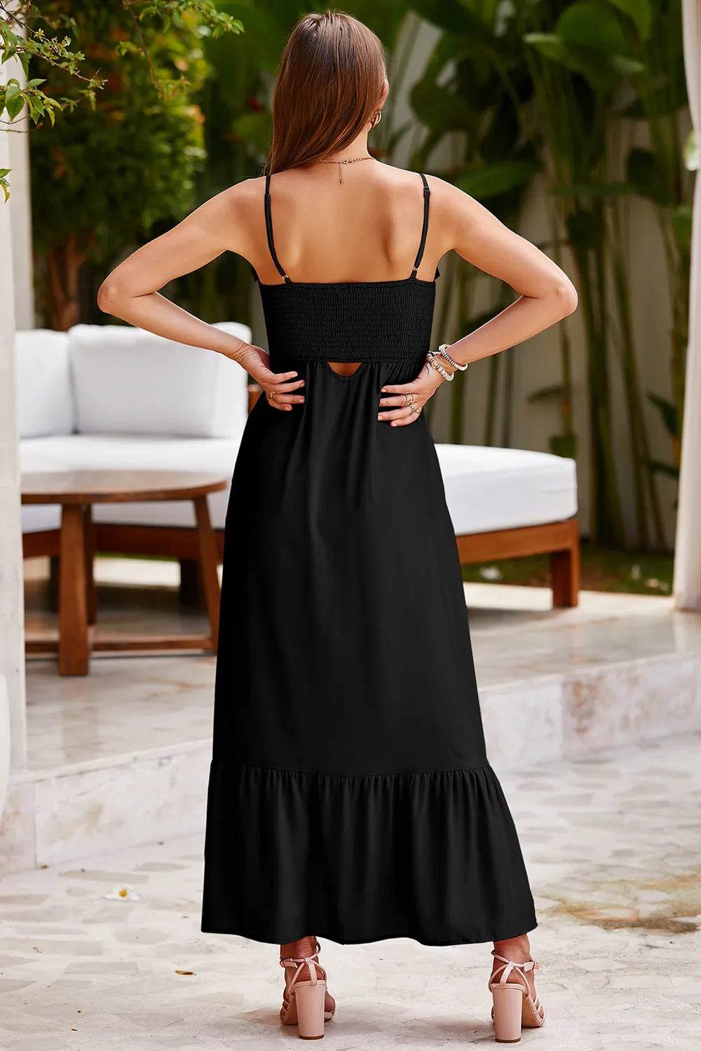 Smocked Spaghetti Strap Ruffle Hem Dress Trendsi 620ccb2c-e875-41c4-a0cc-852260f93964-Max