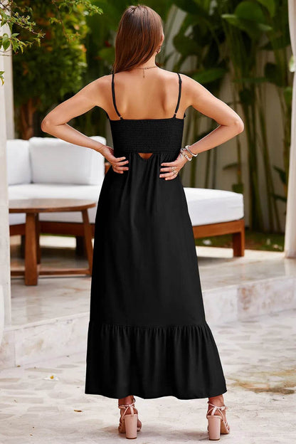 Smocked Spaghetti Strap Ruffle Hem Dress Trendsi 620ccb2c-e875-41c4-a0cc-852260f93964-Max