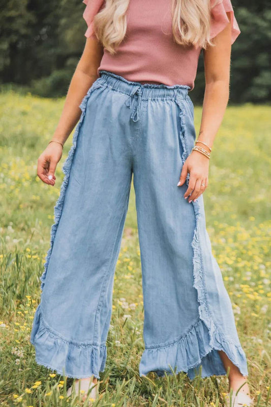 Raw Hem Wide Leg Jeans Light Trendsi 6230c6c6-0d8c-4cbc-a752-f467d22c18bb-Max