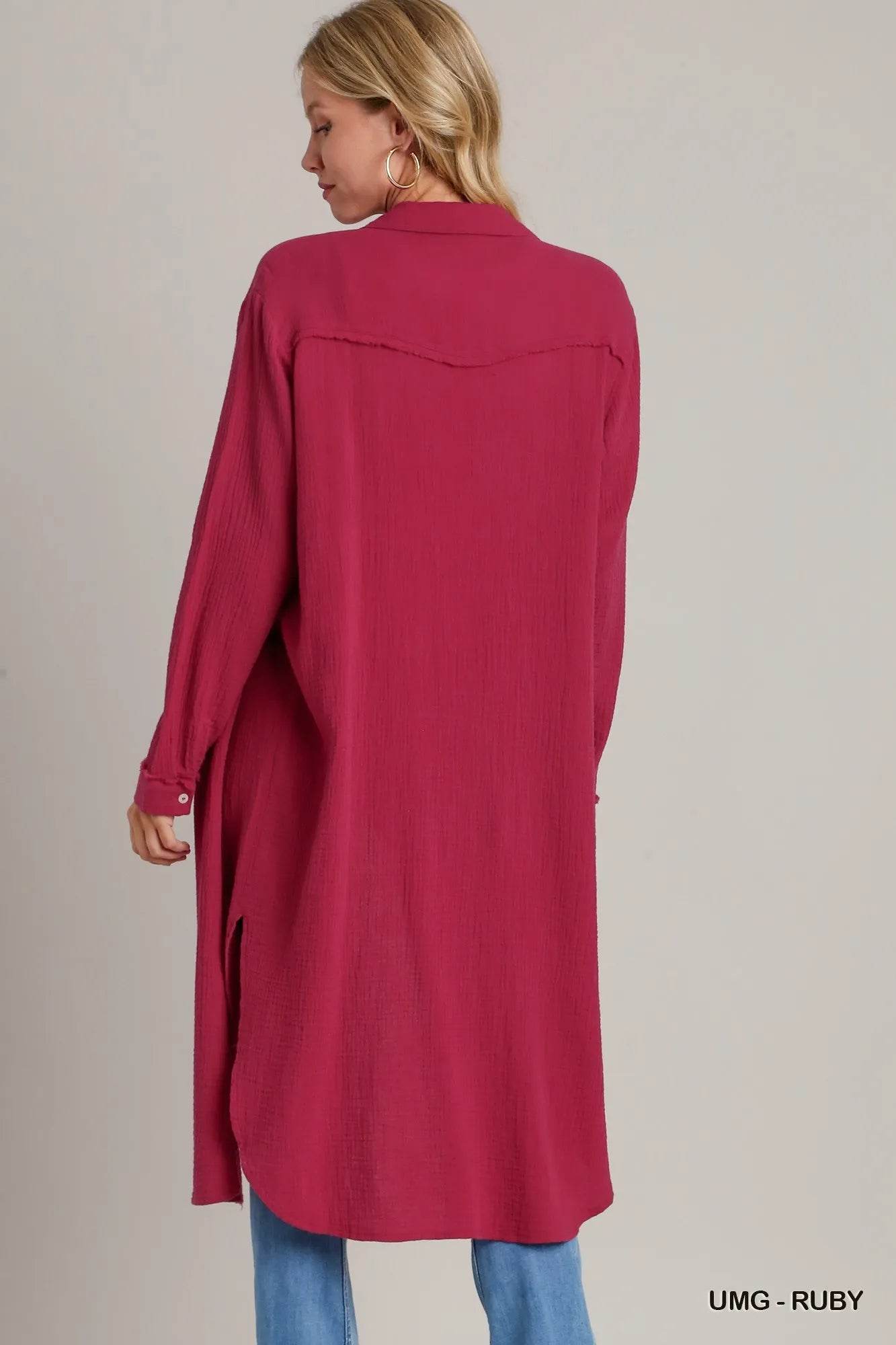 Umgee Cotton Gauze Button Down Shirt Dress Trendsi 62631564-e3ea-4ea6-ade3-afbb6fc10b01-Max-Origin