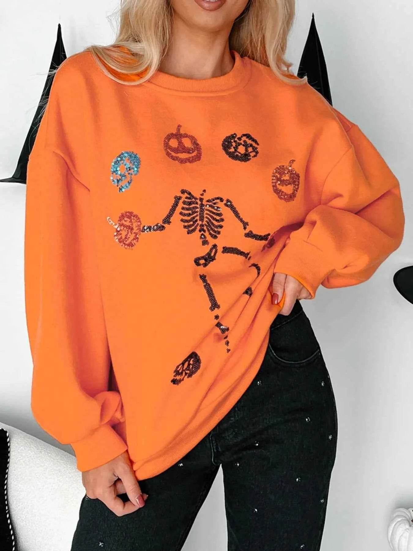 Halloween Skeleton Pumpkin Sweatshirt Orange Trendsi 627c59cb-c0ee-45f9-97b3-9d9ab9de1dcf-Max-Origin